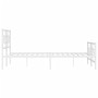 Metal bed frame with headboard and footboard white 183x213 cm by vidaXL, Beds and slatted bases - Ref: Foro24-376298, Price: ...