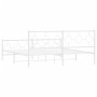 Estructura cama metal con cabecero y pie cama blanco 183x213 cm de vidaXL, Camas y somieres - Ref: Foro24-376298, Precio: 138...