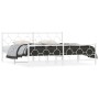 Estructura cama metal con cabecero y estribo blanco 200x200 cm de vidaXL, Camas y somieres - Ref: Foro24-376300, Precio: 139,...