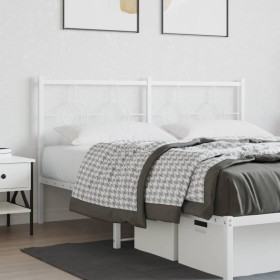 Cabecero de metal blanco 150 cm de vidaXL, Cabeceros y pies de cama - Ref: Foro24-376309, Precio: 43,99 €, Descuento: %