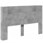 Concrete gray bed headboard with LED light 160x16.5x103.5 cm by vidaXL, Headboards and footboards - Ref: Foro24-839255, Price...