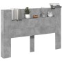 Concrete gray bed headboard with LED light 160x16.5x103.5 cm by vidaXL, Headboards and footboards - Ref: Foro24-839255, Price...