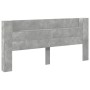 Concrete gray bed headboard with LED light 220x16.5x103.5 cm by vidaXL, Headboards and footboards - Ref: Foro24-839276, Price...