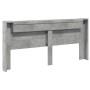 Concrete gray bed headboard with LED light 220x16.5x103.5 cm by vidaXL, Headboards and footboards - Ref: Foro24-839276, Price...