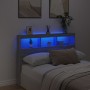 Bed headboard with LED light Sonoma gray 140x17x102 cm by vidaXL, Headboards and footboards - Ref: Foro24-839201, Price: 103,...