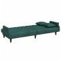 2-Sitzer-Schlafsofa und dunkelgrüne Samthockerkissen von vidaXL, Sofas - Ref: Foro24-3216221, Preis: 310,55 €, Rabatt: %