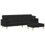 2-seater sofa bed with black fabric stool by vidaXL, Sofas - Ref: Foro24-3216242, Price: 308,39 €, Discount: %