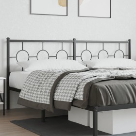 Black metal headboard 200 cm by vidaXL, Headboards and footboards - Ref: Foro24-376264, Price: 58,99 €, Discount: %