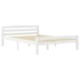 Estructura de cama de madera maciza de pino blanca 120x200 cm de vidaXL, Camas y somieres - Ref: Foro24-322070, Precio: 97,99...