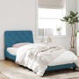 Blue velvet bed frame with LED lights 90x200 cm by vidaXL, Beds and slatted bases - Ref: Foro24-3213835, Price: 162,99 €, Dis...