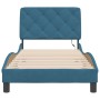 Blue velvet bed frame with LED lights 90x200 cm by vidaXL, Beds and slatted bases - Ref: Foro24-3213835, Price: 162,99 €, Dis...