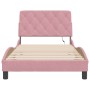 Estructura de cama con luces LED terciopelo rosa 100x200 cm de vidaXL, Camas y somieres - Ref: Foro24-3213842, Precio: 192,72...