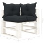 3-Sitzer-Gartensofa aus Holzpaletten mit anthrazitfarbenen Kissen von vidaXL, Outdoor-Sofas - Ref: Foro24-3052377, Preis: 306...