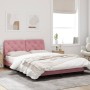 Estructura de cama con luces LED terciopelo rosa 140x190 cm de vidaXL, Camas y somieres - Ref: Foro24-3213854, Precio: 250,46...