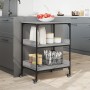 Sonoma gray engineered wood kitchen cart 60x41x80.5 cm by vidaXL, Kitchen and dining carts - Ref: Foro24-842404, Price: 66,45...