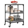 Carrito de cocina madera ingeniería gris Sonoma 60x41x80,5 cm de vidaXL, Carros de cocina y comedor - Ref: Foro24-842404, Pre...