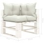 2-seater pallet sofa for wooden garden with beige cushions by vidaXL, Outdoor sofas - Ref: Foro24-3052424, Price: 213,15 €, D...