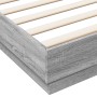 Sonoma-grauer Holzwerkstoff-Bettrahmen 180 x 200 cm von vidaXL, Betten und Lattenroste - Ref: Foro24-3209840, Preis: 151,99 €...