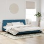 Estructura de cama con luces LED terciopelo azul 200x200 cm de vidaXL, Camas y somieres - Ref: Foro24-3213877, Precio: 253,52...