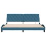 Blue velvet bed frame with LED lights 200x200 cm by vidaXL, Beds and slatted bases - Ref: Foro24-3213877, Price: 253,52 €, Di...