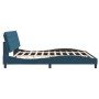 Blue velvet bed frame with LED lights 200x200 cm by vidaXL, Beds and slatted bases - Ref: Foro24-3213877, Price: 253,52 €, Di...