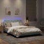 Estructura cama con luces LED terciopelo gris claro 160x200 cm de vidaXL, Camas y somieres - Ref: Foro24-3213861, Precio: 227...