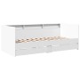 Tumbona con cajones madera de ingeniería blanco 90x190 cm de vidaXL, Camas y somieres - Ref: Foro24-3280853, Precio: 268,10 €...