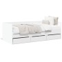 Lounger with white engineered wood drawers 90x200 cm by vidaXL, Beds and slatted bases - Ref: Foro24-3280818, Price: 208,53 €...