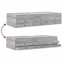 Sonoma gray engineered wood lounger with drawers 100x200 cm by vidaXL, Beds and slatted bases - Ref: Foro24-3280872, Price: 2...