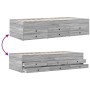 Sonoma gray engineered wood lounger with drawers 90x200 cm by vidaXL, Beds and slatted bases - Ref: Foro24-3280879, Price: 20...