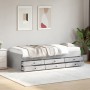 Concrete gray engineered wood lounger with drawers 100x200 cm by vidaXL, Beds and slatted bases - Ref: Foro24-3280870, Price:...