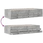 Concrete gray engineered wood lounger with drawers 100x200 cm by vidaXL, Beds and slatted bases - Ref: Foro24-3280870, Price:...