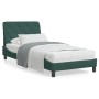 Dark green velvet bed frame with headboard 90x200 cm by vidaXL, Beds and slatted bases - Ref: Foro24-3207902, Price: 168,41 €...