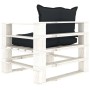 Pallet sofa for garden made of wood with anthracite cushions. by vidaXL, Outdoor sofas - Ref: Foro24-3052372, Price: 102,84 €...