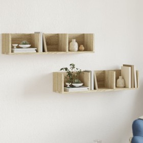 Wall furniture 2 pcs engineered wood Sonoma oak by vidaXL, Shelves and shelves - Ref: Foro24-840434, Price: 35,59 €, Discount: %