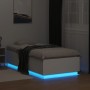 Estructura de cama con LED madera ingeniería blanco 90x190 cm de vidaXL, Camas y somieres - Ref: Foro24-3209660, Precio: 131,...