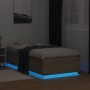 Sonoma oak wood bed frame with LED lights 90x190 cm by vidaXL, Beds and slatted bases - Ref: Foro24-3209662, Price: 125,59 €,...