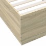 Estructura de cama madera de ingeniería roble Sonoma 90x200 cm de vidaXL, Camas y somieres - Ref: Foro24-3209725, Precio: 109...