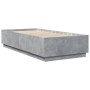 Estructura de cama madera de ingeniería gris hormigón 100x200cm de vidaXL, Camas y somieres - Ref: Foro24-3209719, Precio: 11...