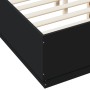 Estructura de cama madera de ingeniería negra 140x190 cm de vidaXL, Camas y somieres - Ref: Foro24-3209731, Precio: 146,97 €,...