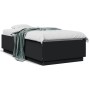 Estructura de cama madera de ingeniería negra 75x190 cm de vidaXL, Camas y somieres - Ref: Foro24-3209759, Precio: 106,67 €, ...