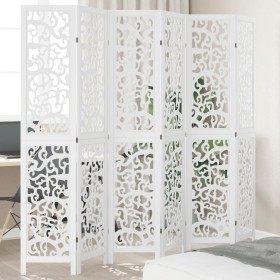 White Paulownia solid wood 6-panel dividing screen by vidaXL, Room dividers - Ref: Foro24-358747, Price: 167,26 €, Discount: %