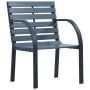 Garden chairs 2 units solid gray fir wood and steel by vidaXL, Banks - Ref: Foro24-319577, Price: 102,33 €, Discount: %