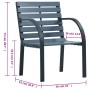 Garden chairs 2 units solid gray fir wood and steel by vidaXL, Banks - Ref: Foro24-319577, Price: 102,33 €, Discount: %