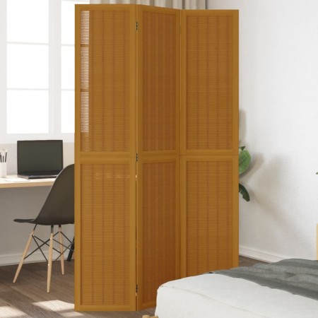 3-panel partition screen solid brown paulownia wood by vidaXL, Room dividers - Ref: Foro24-358815, Price: 91,09 €, Discount: %