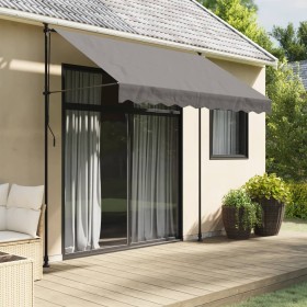 Anthracite gray fabric and steel retractable awning 250x150 cm by vidaXL, Awnings - Ref: Foro24-368739, Price: 98,77 €, Disco...