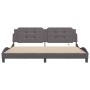 Estructura cama con luces LED cuero sintético gris 200x200 cm de vidaXL, Camas y somieres - Ref: Foro24-3214134, Precio: 215,...