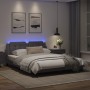 Estructura de cama con luces LED cuero PE gris 160x200 cm de vidaXL, Camas y somieres - Ref: Foro24-3214120, Precio: 210,94 €...