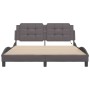 Estructura de cama con luces LED cuero PE gris 160x200 cm de vidaXL, Camas y somieres - Ref: Foro24-3214120, Precio: 210,94 €...