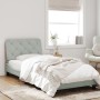 Light gray velvet bed frame with headboard 80x200 cm by vidaXL, Beds and slatted bases - Ref: Foro24-3207887, Price: 143,18 €...